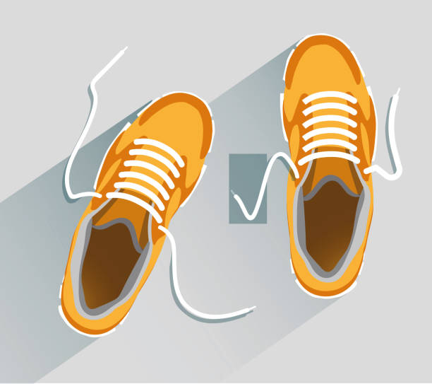 ilustrações de stock, clip art, desenhos animados e ícones de shoes - on top of illustrations