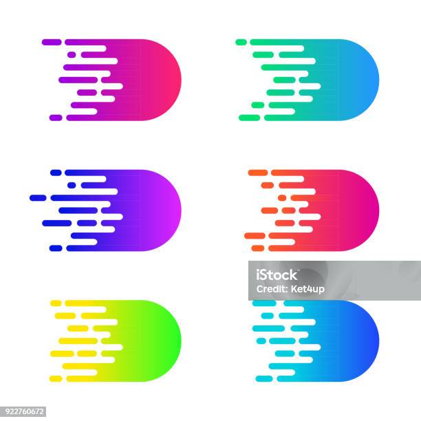 Speed Concept Vector Motion Comics Effect Colorful Simple Speed Lines Stock Illustration - Download Image Now