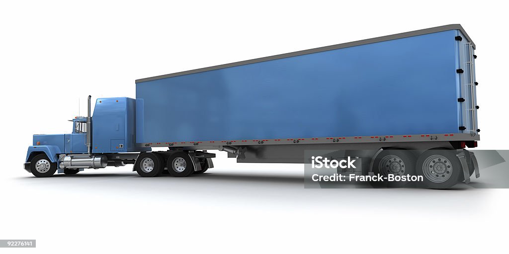 Big blue pour les camions à remorque - Photo de Camion de déménagement libre de droits