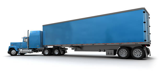 istock Big blue trailer truck 92276141