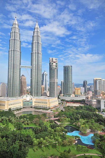 istock Panoramic view of Petronas towers 92276209