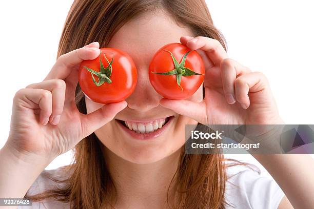Tomato Eyes Stock Photo - Download Image Now - Adult, Beautiful People, Beautiful Woman