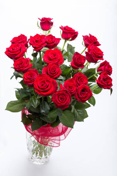 istock bouquet of blossoming dark red roses 922765454