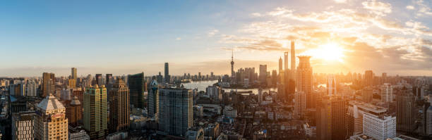 istock Shanghai Skyline at sunrise 922766066