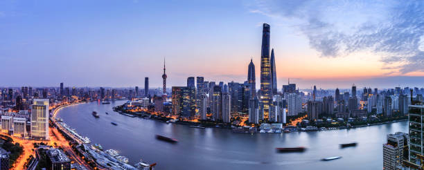 istock Shanghai Skyline at sunrise 922766320