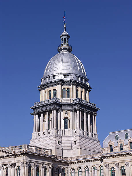 illinois state capitol - illinois state capitol building illinois state capitol springfield stock-fotos und bilder