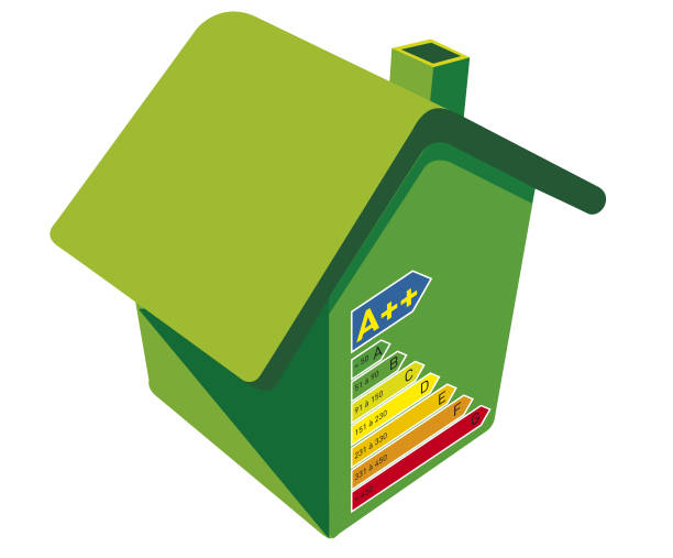 green house energy efficiency graph Energy-saving or Energo-passive house. Alternative energy resources fuel and power generation greenhouse efficiency power supply stock illustrations