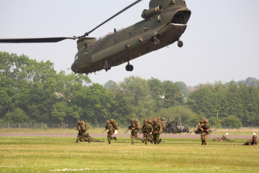 British Army Exercise with helicopters