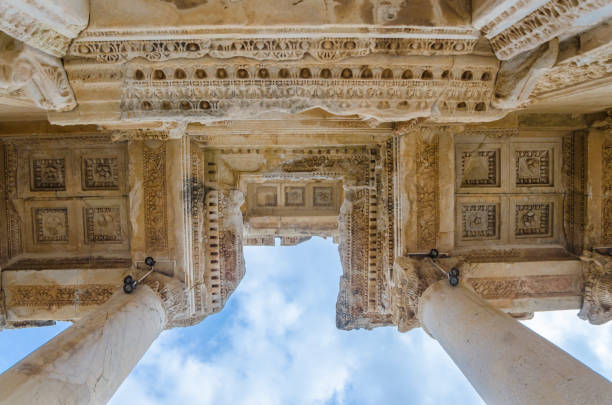 istock Low angle view of The Library of Celsus in Ephesus 922771476