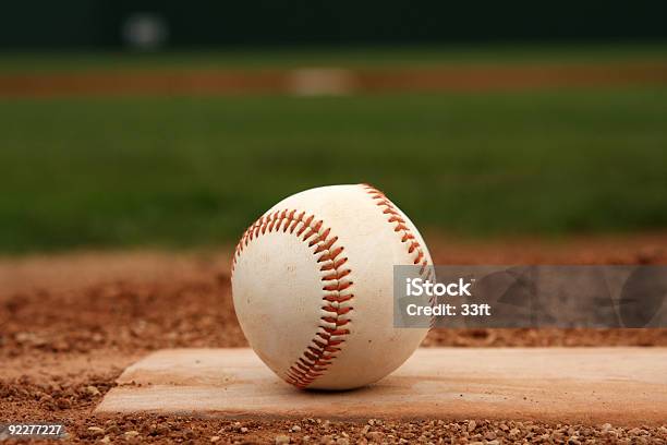 Baseball On The Pitchers Mound Of A Field Stock Photo - Download Image Now - Baseball - Ball, Baseball - Sport, Color Image