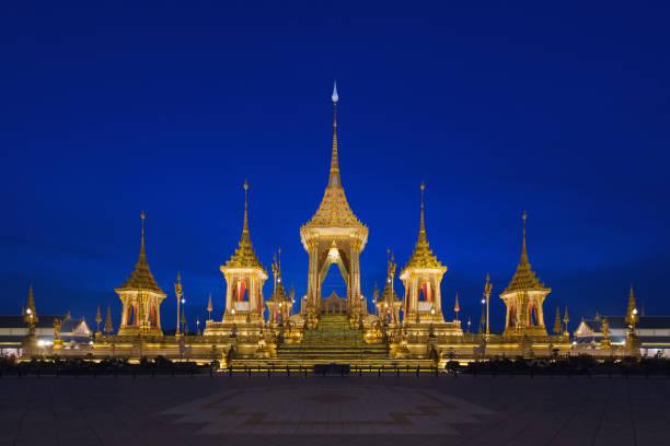 Royal Cremation Exhibition of His Majesty King Bhumibol Adulyadej, Sanam Luang, Bangkok City,Thailand Royal Cremation Exhibition of His Majesty King Bhumibol Adulyadej, Sanam Luang, Bangkok City,Thailand sumeru stock pictures, royalty-free photos & images