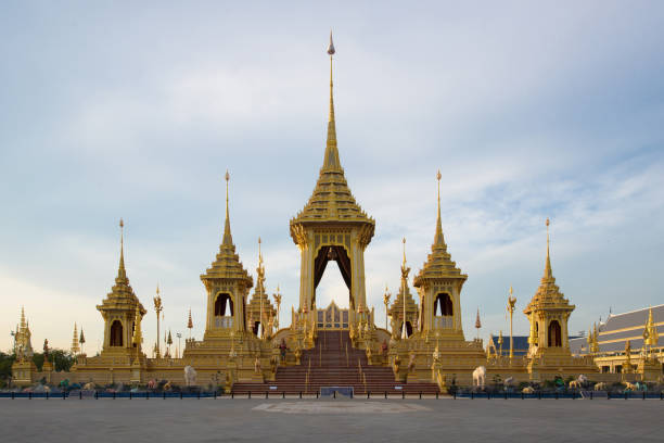 Royal Cremation Exhibition of His Majesty King Bhumibol Adulyadej, Sanam Luang, Bangkok City,Thailand Royal Cremation Exhibition of His Majesty King Bhumibol Adulyadej, Sanam Luang, Bangkok City,Thailand sumeru stock pictures, royalty-free photos & images