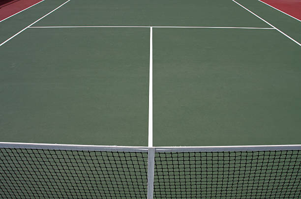 istock Tennis Court and Net from Above View 92277260