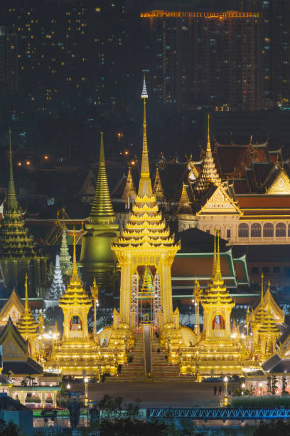 Royal Cremation Exhibition of His Majesty King Bhumibol Adulyadej, Sanam Luang, Bangkok City,Thailand Royal Cremation Exhibition of His Majesty King Bhumibol Adulyadej, Sanam Luang, Bangkok City,Thailand sumeru stock pictures, royalty-free photos & images