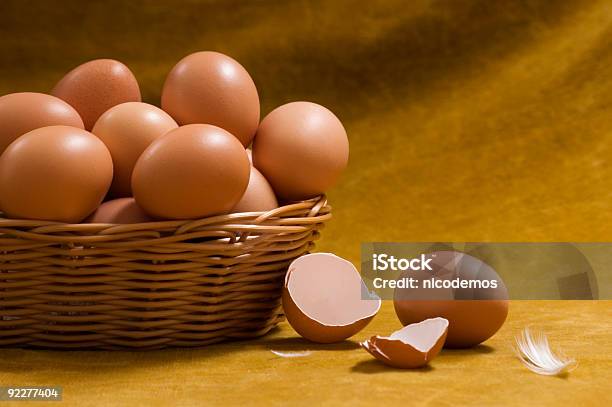 Still Life With Eggs Stock Photo - Download Image Now - Animal Egg, Basket, Broken