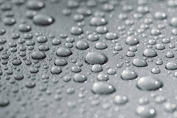 Droplets on car stock photo
