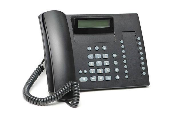 istock Office phone isolated on the white  background 92277652