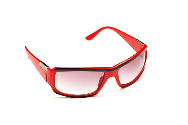istock Red sunglasses isolated on the white background 92277664