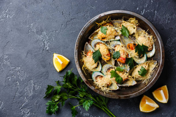 istock Mussels Clams Kiwi with parmesan cheese 922778734