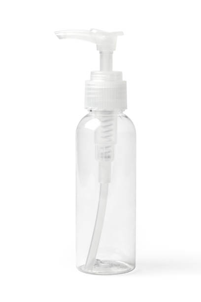 Empty Transparent Plastic Bottle stock photo