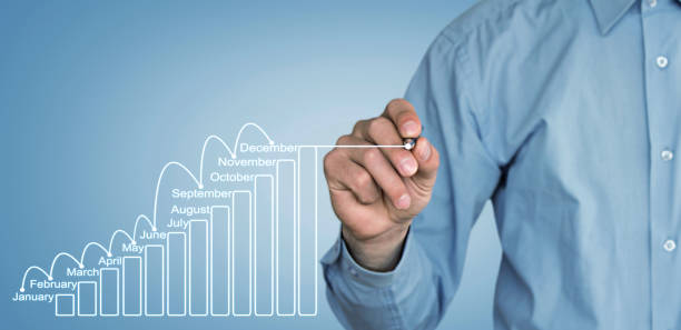 istock Businessman drawing business growth graph. 922780490