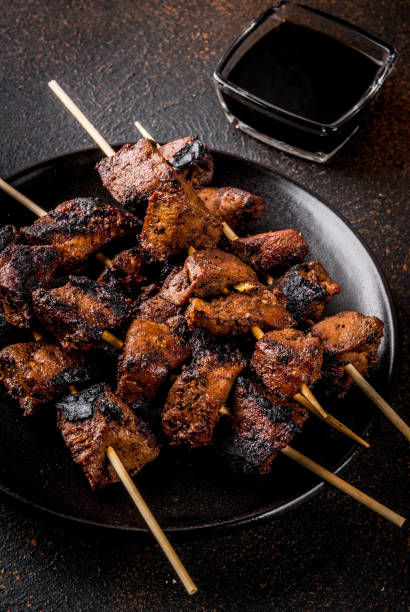 istock Grilled beef liver on skewers 922782366