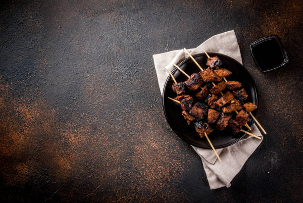 istock Grilled beef liver on skewers 922782372