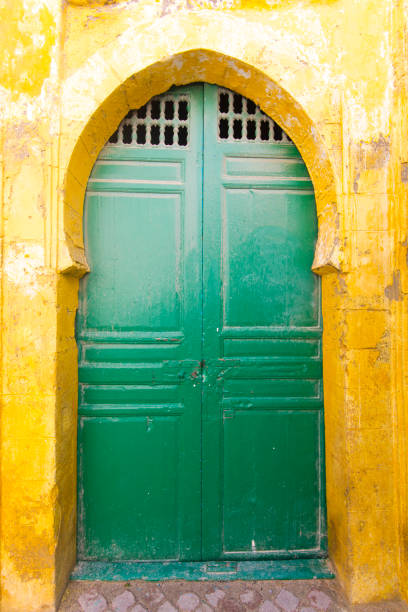 Moroccan traditional door in old medina district