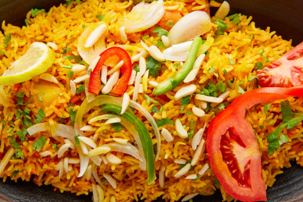 istock Chicken Biryani indian recipe closeup macro 922784380