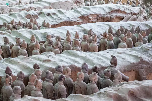 Photo of xian terracotta army warriors group