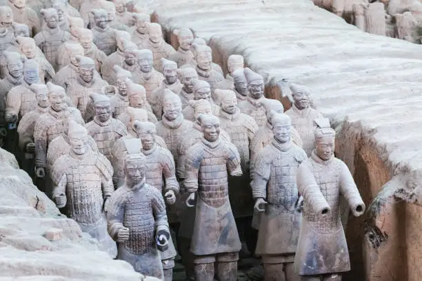 Photo of xian terracotta army warriors group