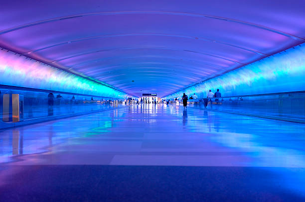 Aeroporto di Tunnel Glow - foto stock