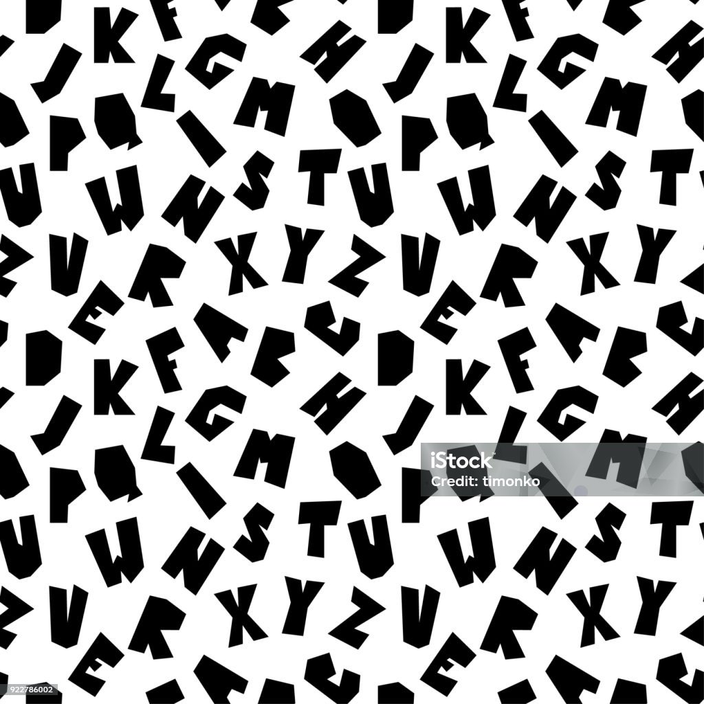 Complex Lettering Patterns Modern Creative Lettering Pattern Textures Made With Ink Vector Stock ...