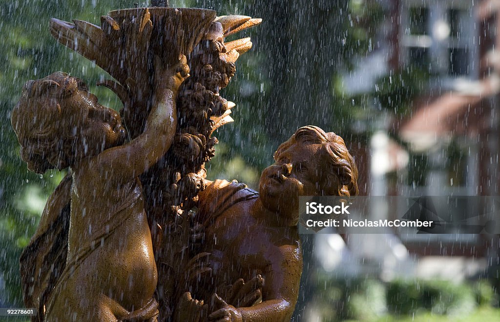 Detail der Brunnen in city park - Lizenzfrei Bronze Stock-Foto