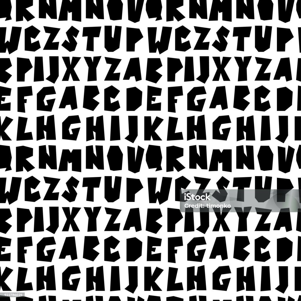 Complex Lettering Patterns Modern Creative Lettering Pattern Textures Made With Ink Vector Stock ...