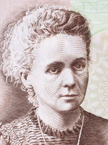 Marie Sklodowska Curie portrait from Polish money