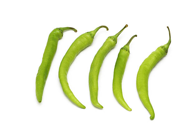 istock Green peppers isolated on the white background 92278839