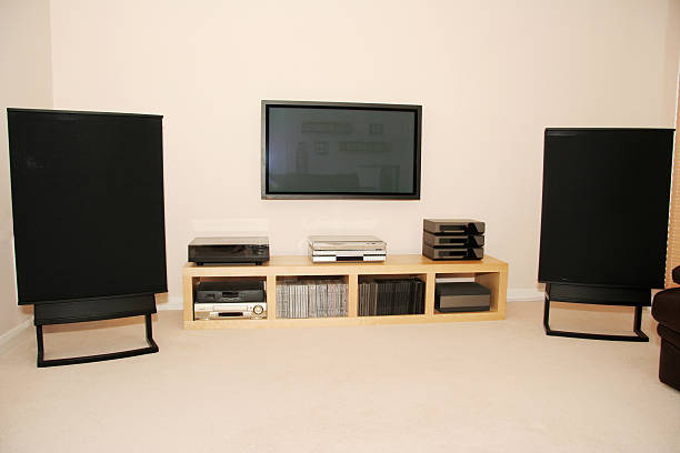istock Plasma TV and Electrostatic Loudspeakers 92279378