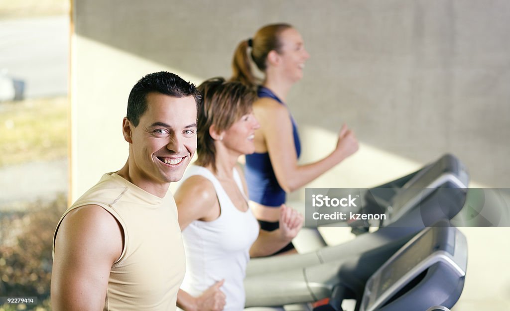 Spaß auf dem Laufband - Lizenzfrei Attraktive Frau Stock-Foto