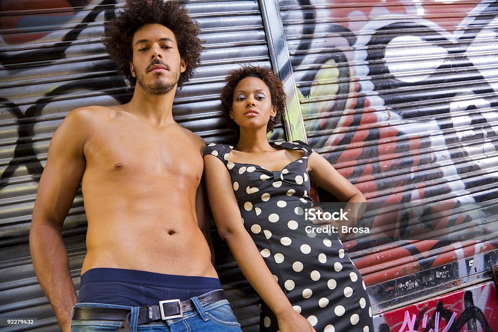 Urban afro couple  20-29 Years Stock Photo