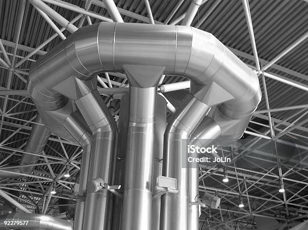 Distribución De Aire Acondicionado Y Ventilación Foto de stock y más banco de imágenes de Aparato de aire acondicionado - Aparato de aire acondicionado, Conducto de aire, Aluminio