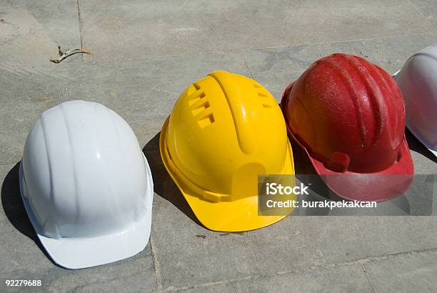 Hard Hats At Construction Site Closeup Istanbul Turkey Stock Photo - Download Image Now