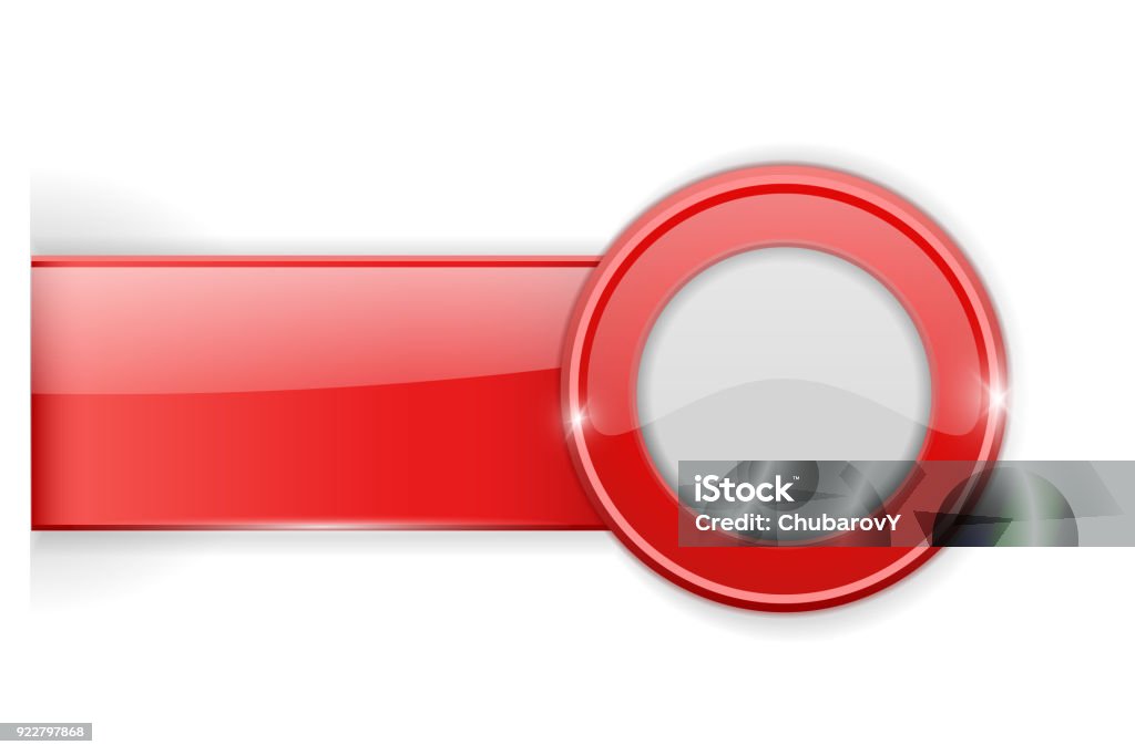 Shiny Sticker Vector Red Shiny Sticker With Transparent Shadow Design Template Element Stock ...