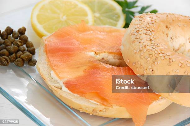 Bagel And Lox Stock Photo - Download Image Now - Smoked Salmon, Bagel, Bread