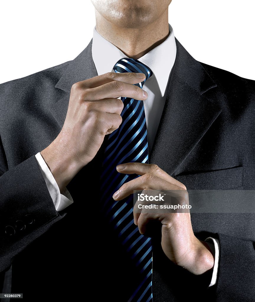 hands of businessman  Adjusting Stock Photo