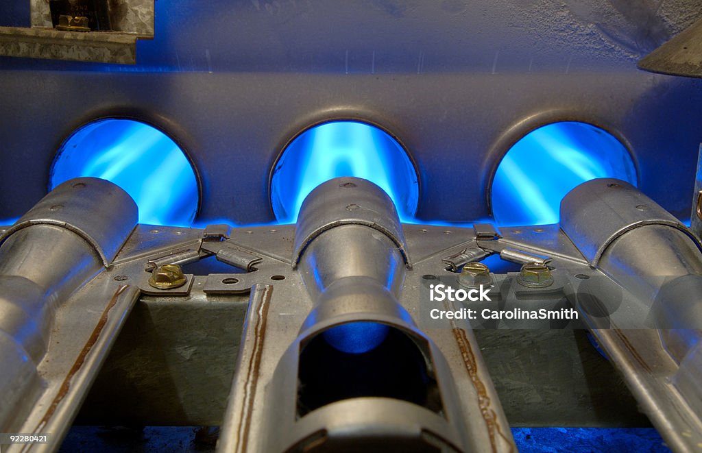 Gas Energy Flames  Furnace Stock Photo