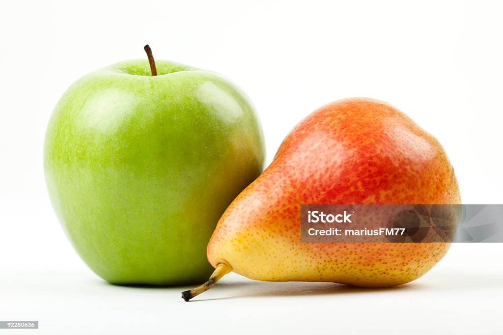 green apple and red pear  Pear Stock Photo