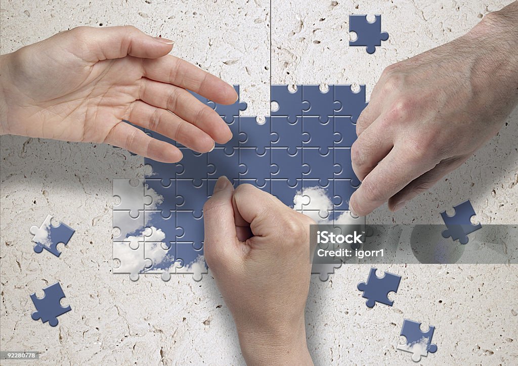 puzzle TEILEN - Lizenzfrei Abstrakt Stock-Foto