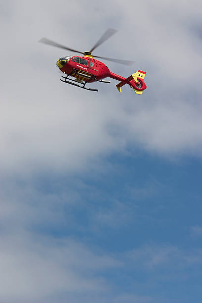istock Helicopter flying as an air ambulance 92280946