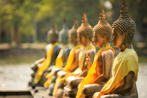 Seema Malaka Buddhist temple situated in the Beira Lake in Colombo; Sri Lanka